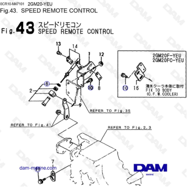 Yanmar 2GM20 - SPEED REMOTE CONTROL