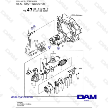 Yanmar 2GM20-YEU - STARTING MOTOR