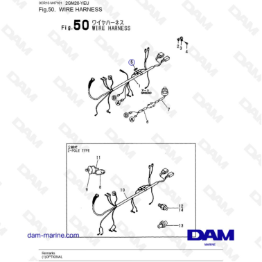Yanmar 2GM20-YEU - WIRE HARNESS