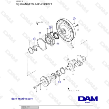 Yanmar 2QM15 - MAIN METAL & CRANKSHAFT