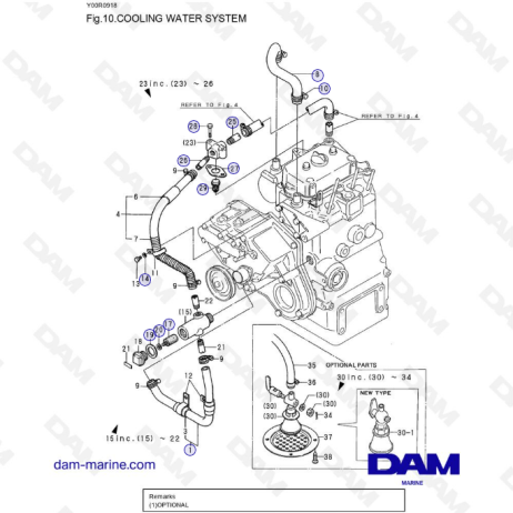 Yanmar 2QM15 - COOLING WATER SYSTEM