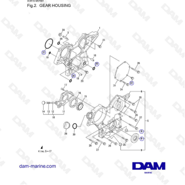 Yanmar 3YM20 - GEAR HOUSING