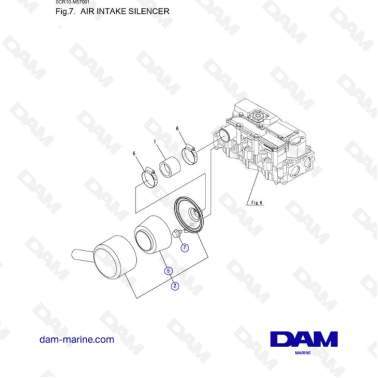 Yanmar 3YM20 - AIR INTAKE SILENCER