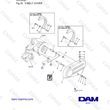 Yanmar 3YM20 - CUBIERTA BELT