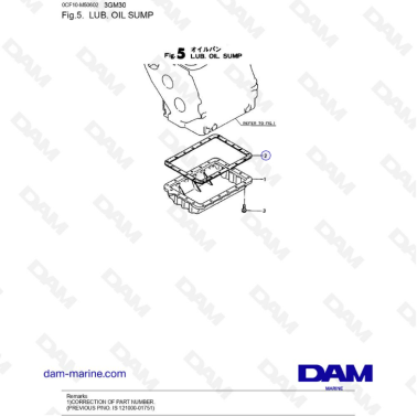 Yanmar 3GM30 - LUB. OIL SUMP