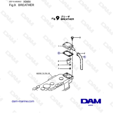 Yanmar 3GM30 - BREATHER