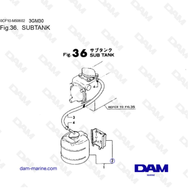 Yanmar 3GM30 - SUBTANQUE