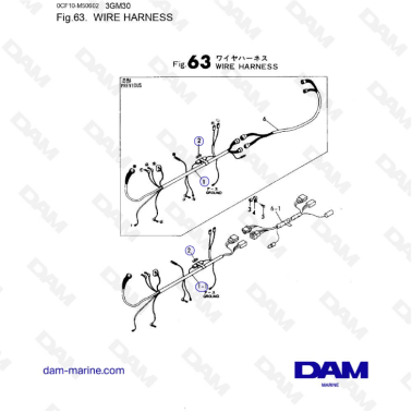 Yanmar 3GM30 - WIRE HARNESS