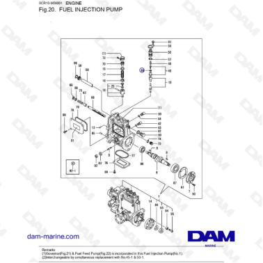 Yanmar 3YM30 - FUEL INJECTION PUMP
