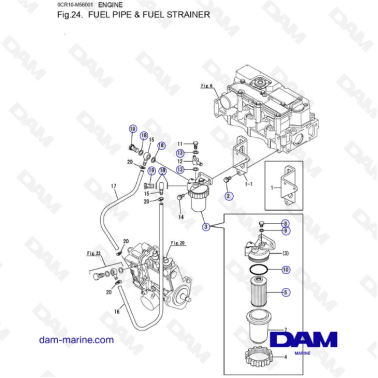 Yanmar 3YM30 - TUBERÍA DE...