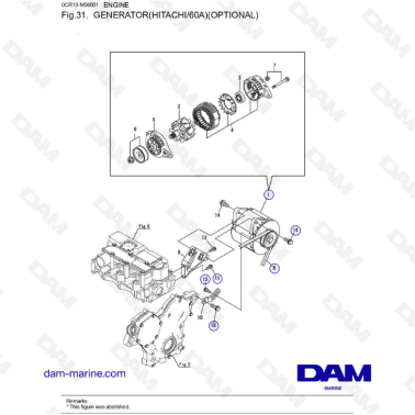 Yanmar 3YM30 - GENERADOR