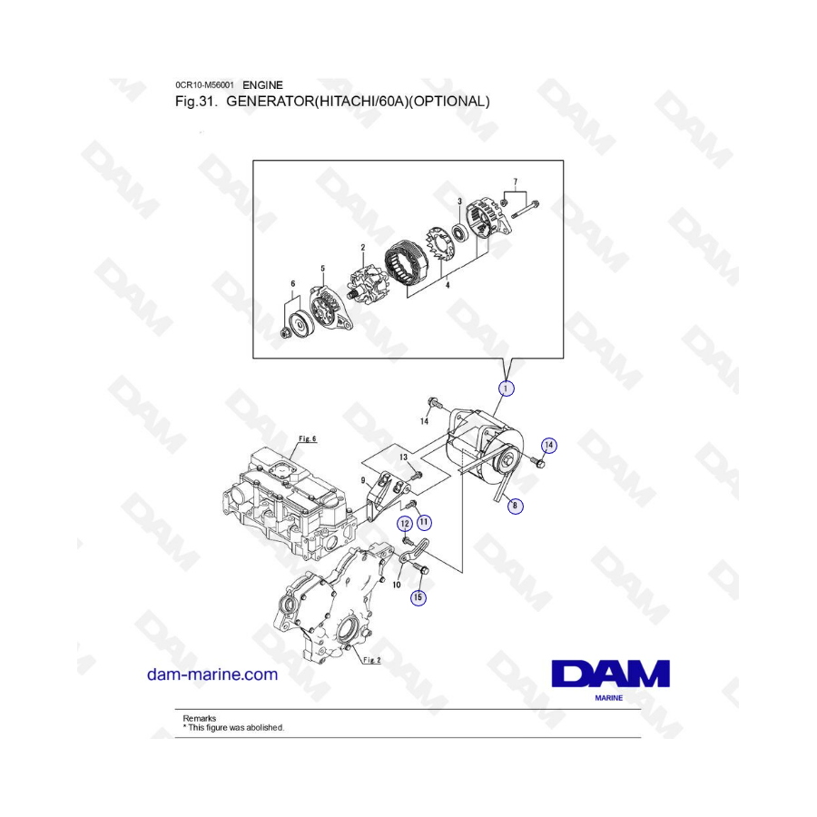 Yanmar 3YM30 - GENERATOR Yanmar 3YM30 - GENERATOR