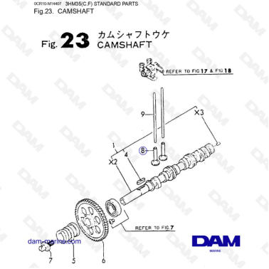 Yanmar 3HM35 - CAMSHAFT