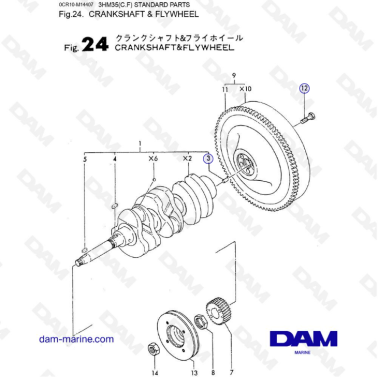 Yanmar 3HM35 - CIGÜEÑAL Y...