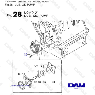 Yanmar 3HM35 - BOMBA DE...
