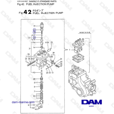 Yanmar 3HM35 - BOMBA DE...