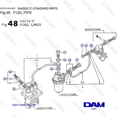 Yanmar 3HM35 - TUBERÍA DE...