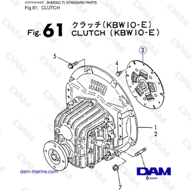 Yanmar 3HM35 - EMBRAGUE