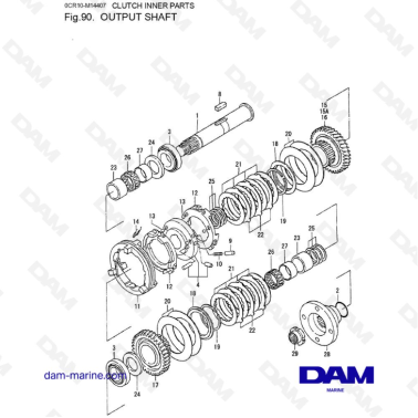 Yanmar 3HM35 - OUTPUT SHAFT