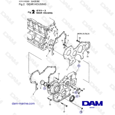 Yanmar 3JH2E - CAJA DE...