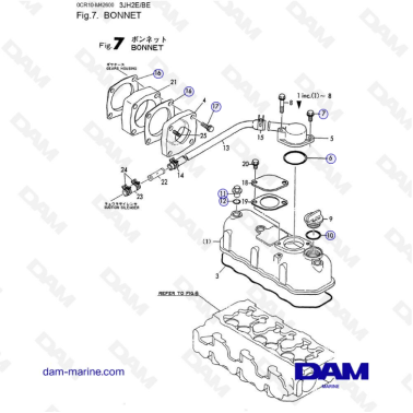 Yanmar 3JH2E - BONNET