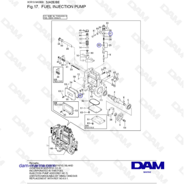 Yanmar 3JH2E - FUEL INJECTION PUMP