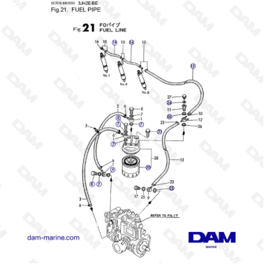 Yanmar 3JH2E - TUBERÍA DE...