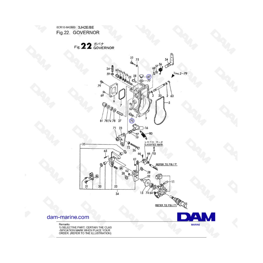 Yanmar 3JH2E - GOVERNOR