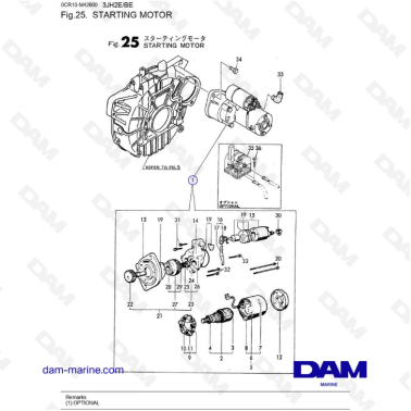 Yanmar 3JH2E - STARTING MOTOR