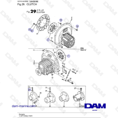 Yanmar 3JH2E - EMBRAGUE