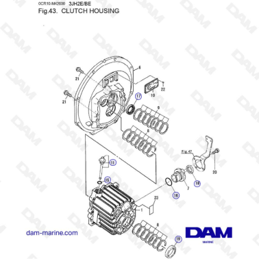 Yanmar 3JH2E - CLUTCH HOUSING