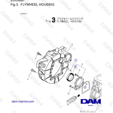 Yanmar 3JH3 - FLYWHEEL HOUSING