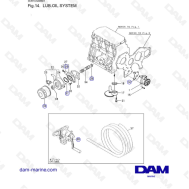 Yanmar 3JH3 - LUB. OIL SYSTEM