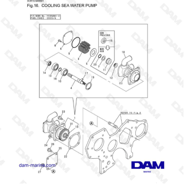 Yanmar 3JH3 - COOLING SEA WATER PUMP
