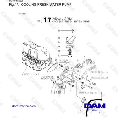 Yanmar 3JH3 - COOLING FRESH WATER PUMP