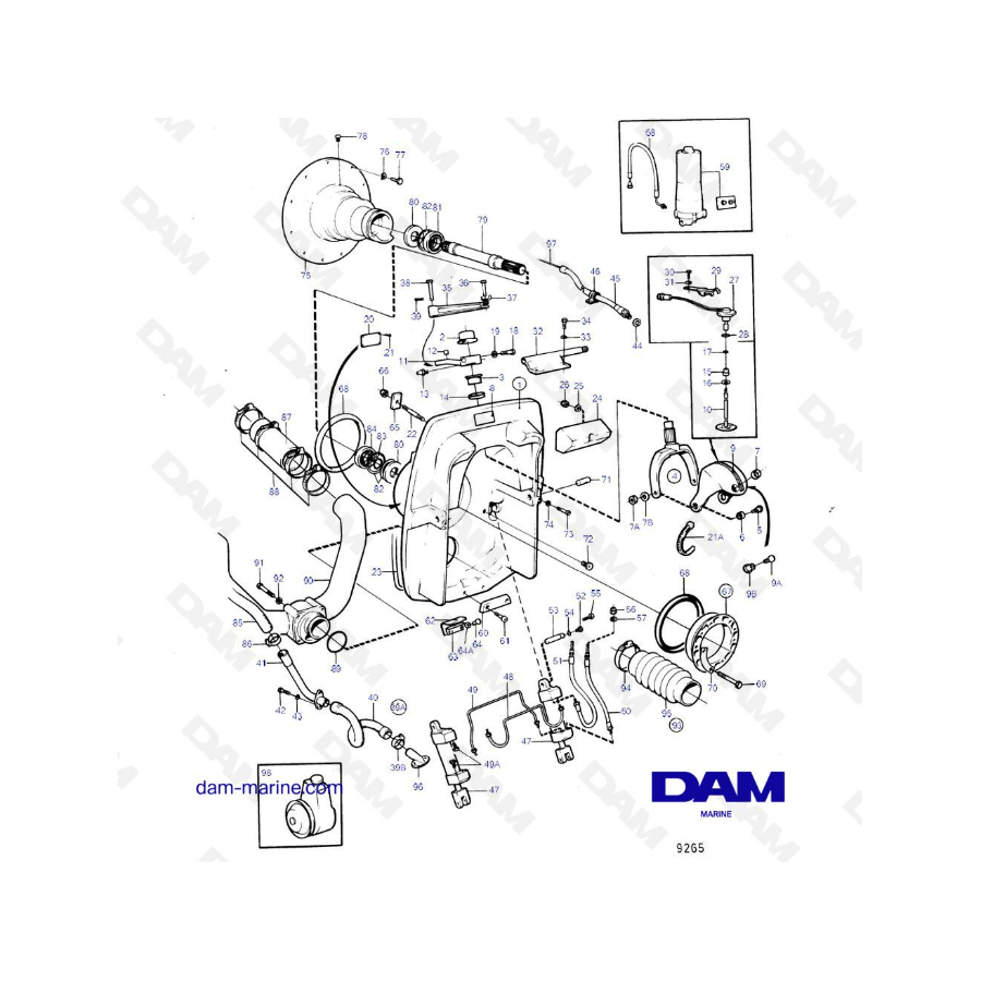 Componentes de conexión VOLVO PENTA 290