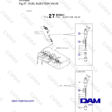 Yanmar 3JH3 - FUEL INJECTION VALVE
