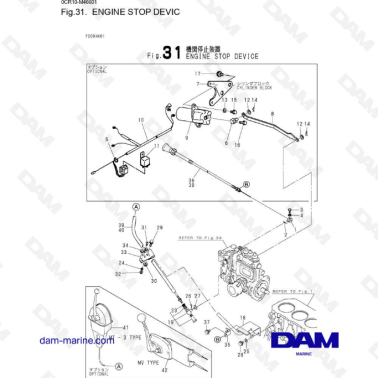 Yanmar 3JH3 - ENGINE STOP DEVICE