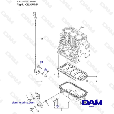 Yanmar 3JH4E - OIL SUMP