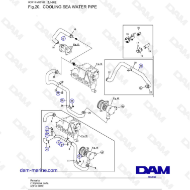 Yanmar 3JH4E - COOLING SEA...