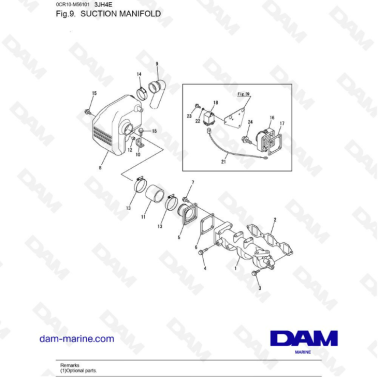 Yanmar 3JH4E - SUCTION MANIFOLD