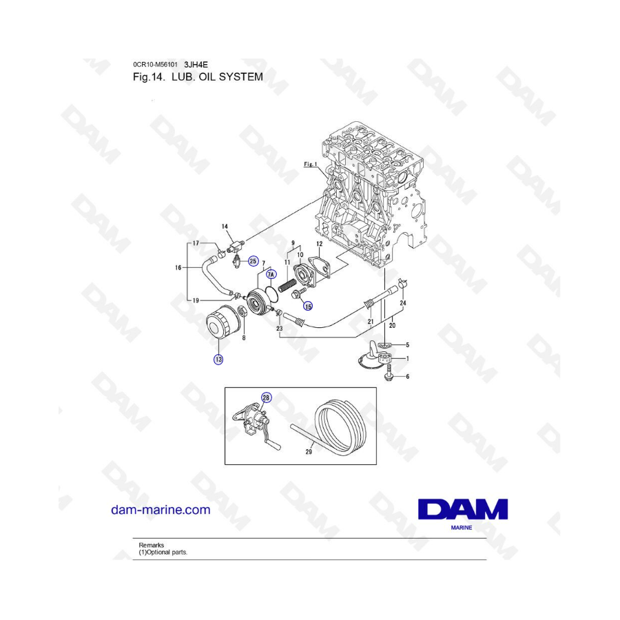 Yanmar 3JH4E - LUB OIL SYSTEM