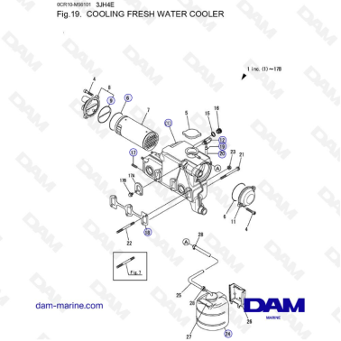 Yanmar 3JH4E - ENFRIADOR DE...