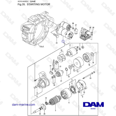 Yanmar 3JH4E - STARTING MOTOR