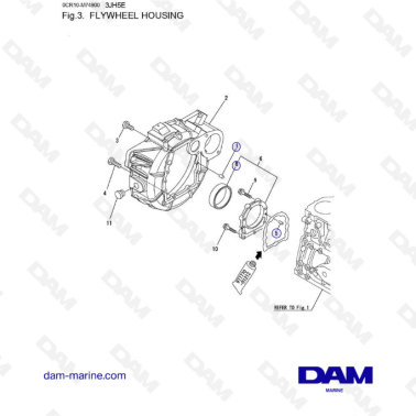 Yanmar 3JH5E - CARCASA DEL...