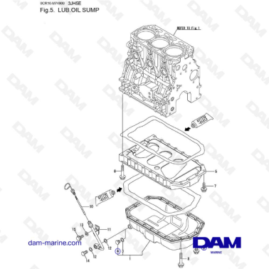 Yanmar 3JH5E - LUB. OIL SUMP