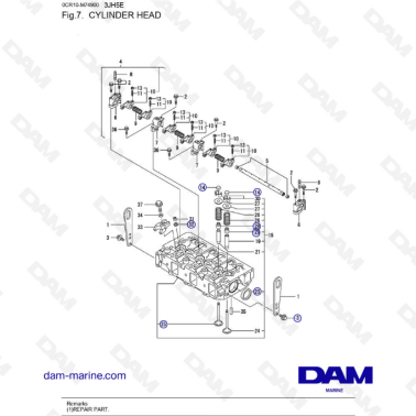 Yanmar 3JH5E - CYLINDER HEAD