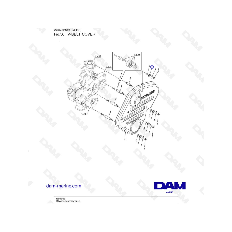 Yanmar 3JH5E - BELT