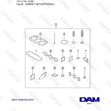 Yanmar 3JH5E - KIT DE JOINTS
