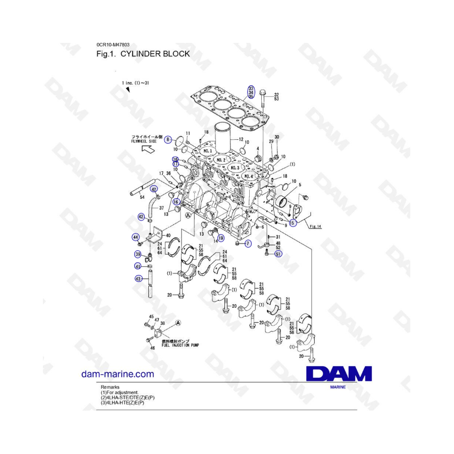 Yanmar 4LHA-DTE - CYLINDER BLOCK Yanmar 4LHA-DTE - CYLINDER BLOCK